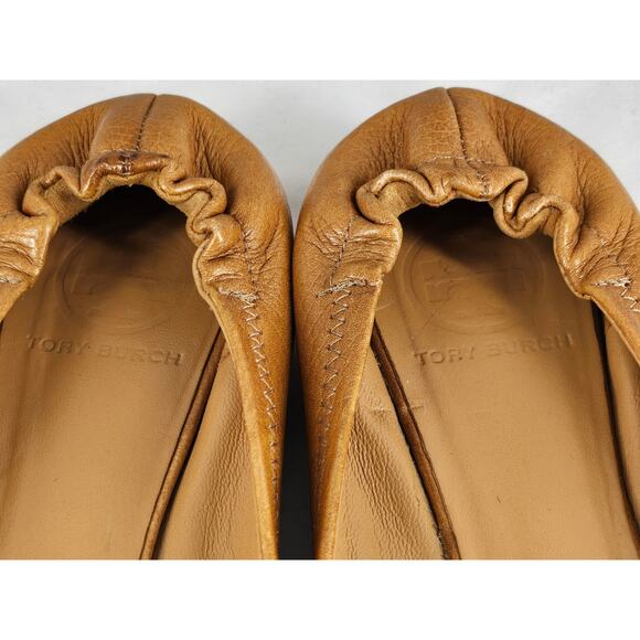 Tory Burch Tan Leather Flats - Picture 9 of 12